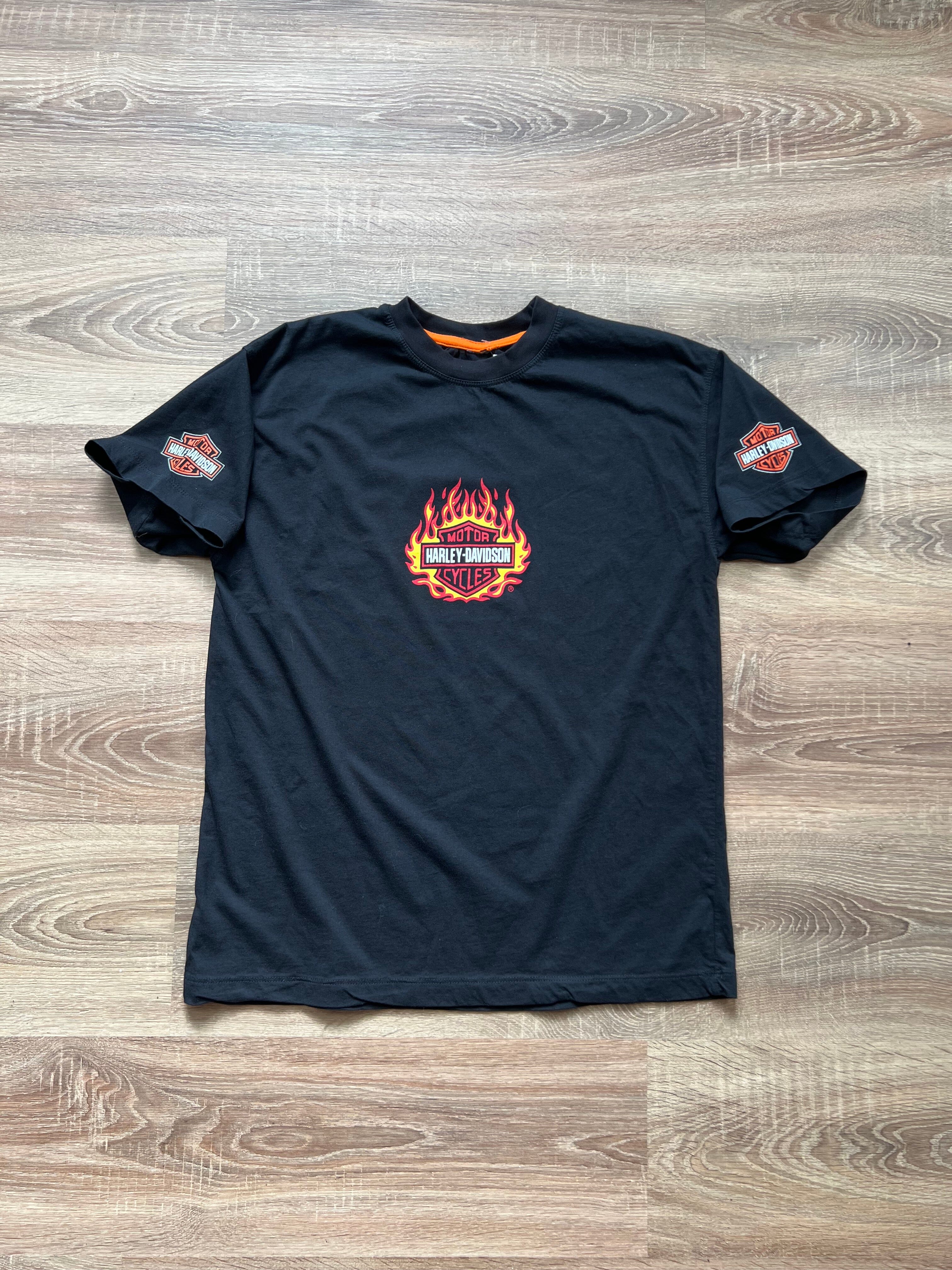 90's-00's “HARLEY-DAVIDSON” flame design l/s t-shirt – XXNT 00s